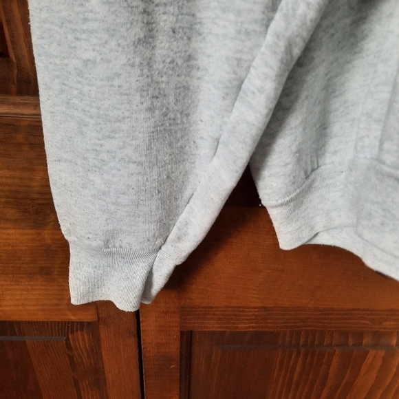 Vintage 1991 Holland Michigan tulips 3D spellout graphic gray raglan crewneck - Picture 8 of 13